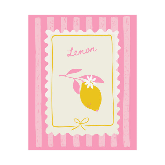 Lemon Illustration Art Print | Cute Italian-Inspired Wall Art
