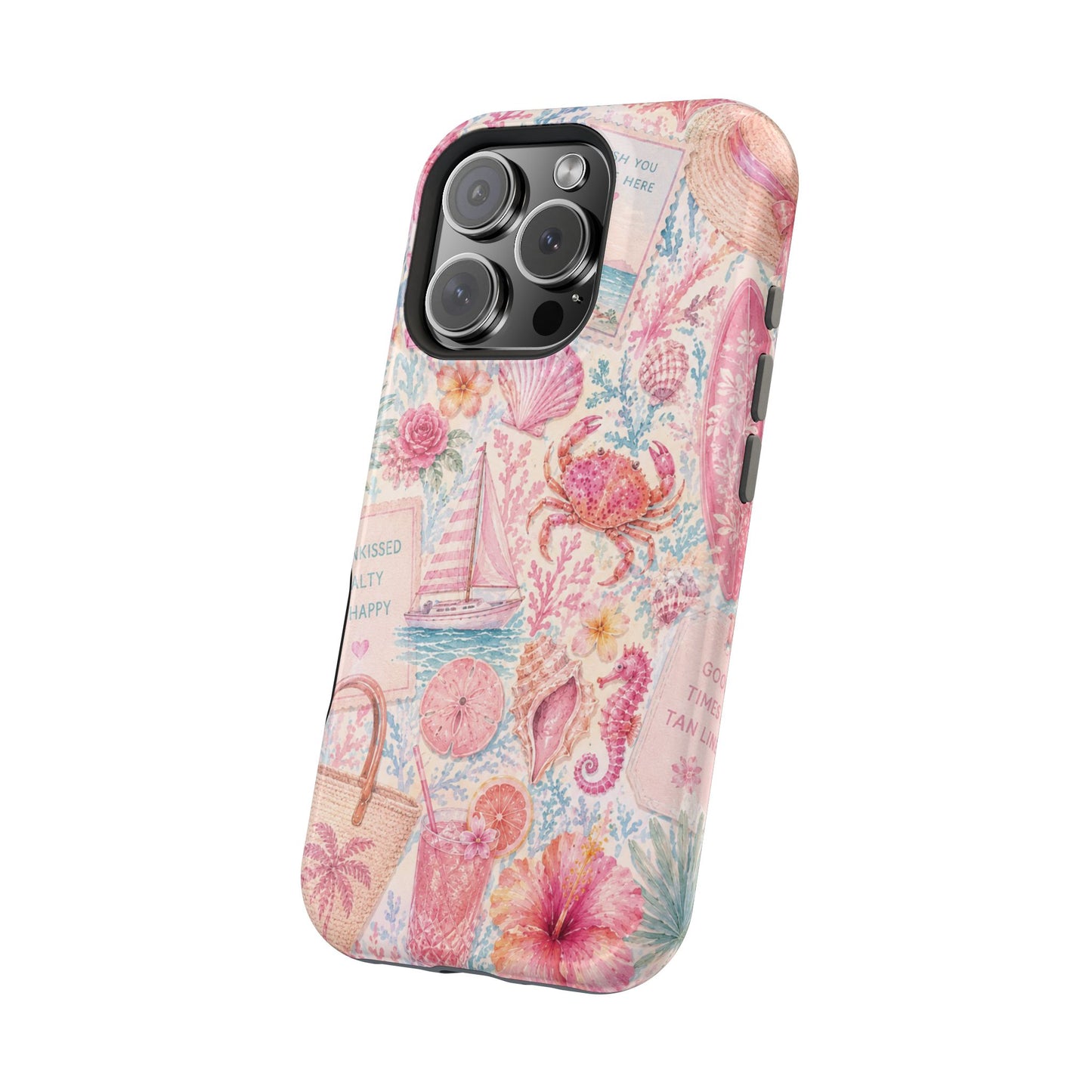 Pink Coastal Collage Phone Case
