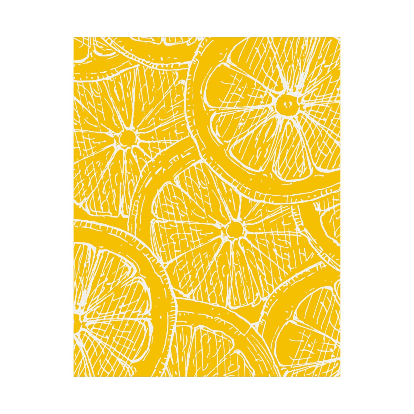 Lemon Slice Wall Art | Italian Fruit Pattern