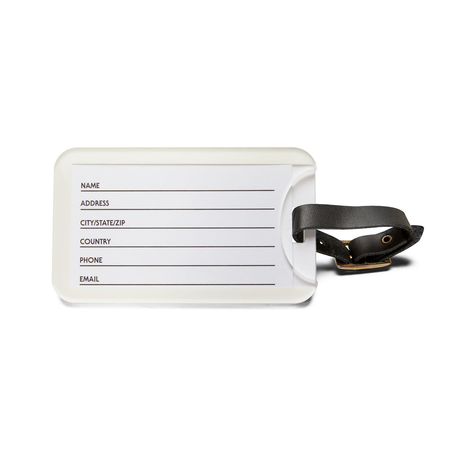 Lemons Luggage Tag with Leather Strap