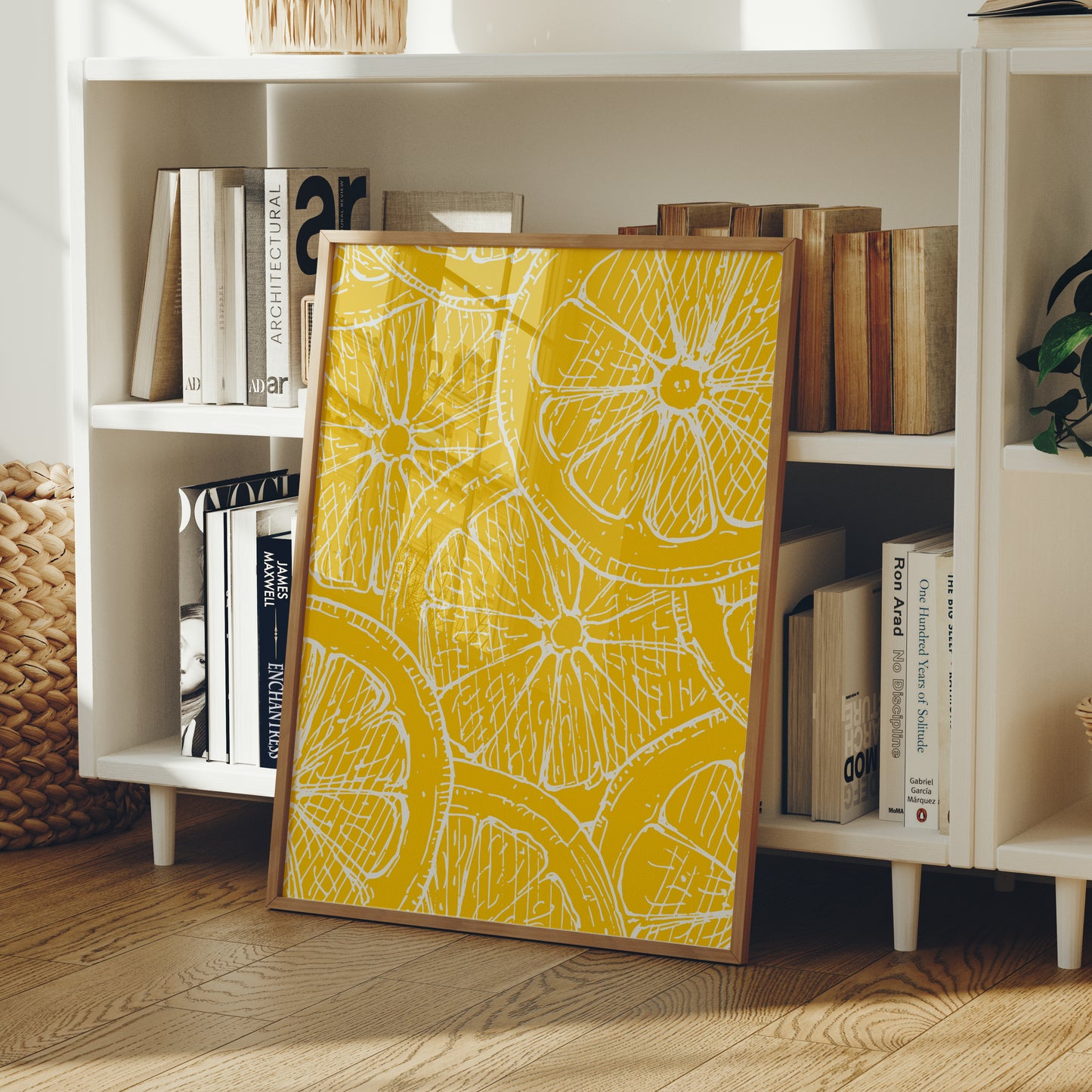 Lemon Slice Wall Art | Italian Fruit Pattern