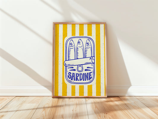 Sardine Tin Wall Art | Italian Coastal Kitchen Decor