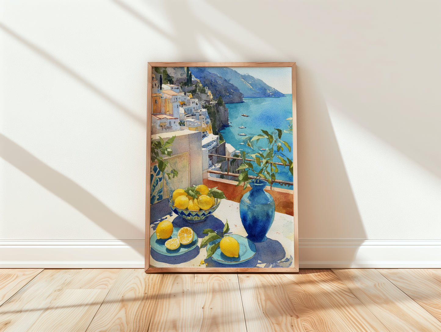 Positano Morning | Coastal Watercolor Wall Art