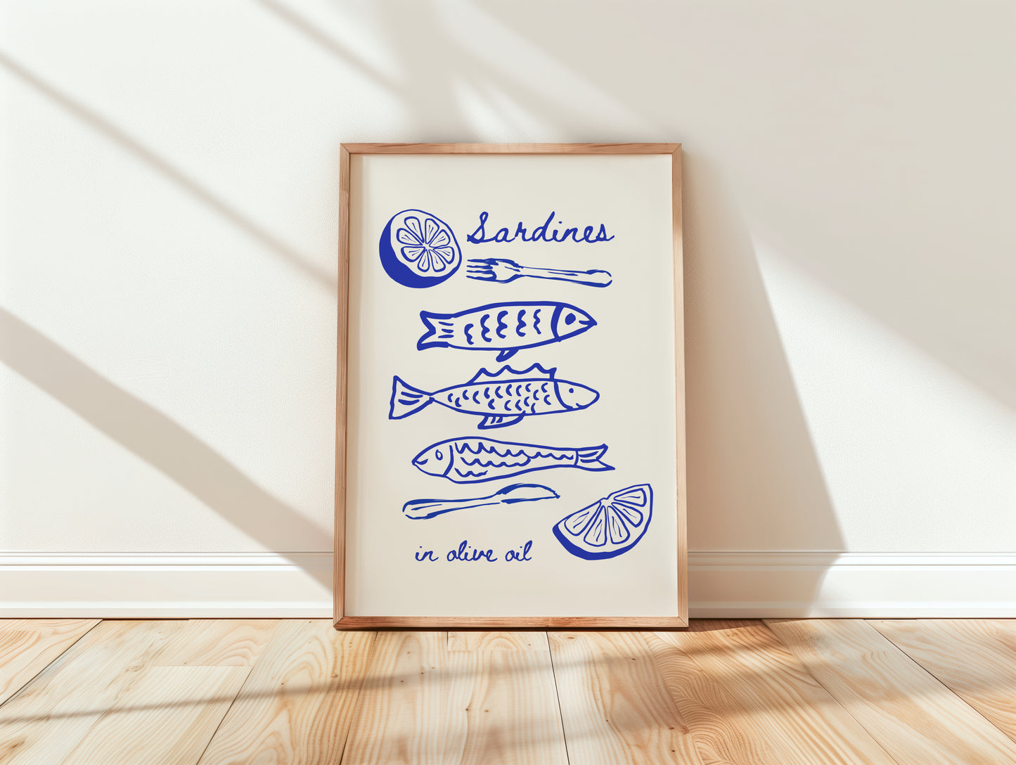 Sardines in Olive Oil | Mediterranean Kitchen Wall Art
