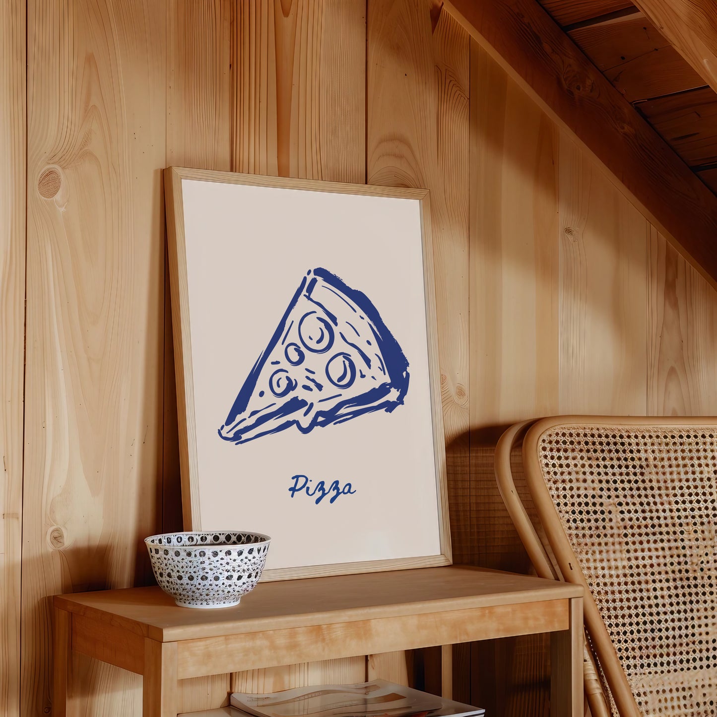 Pizza | Mediterranean Minimalist Art Print