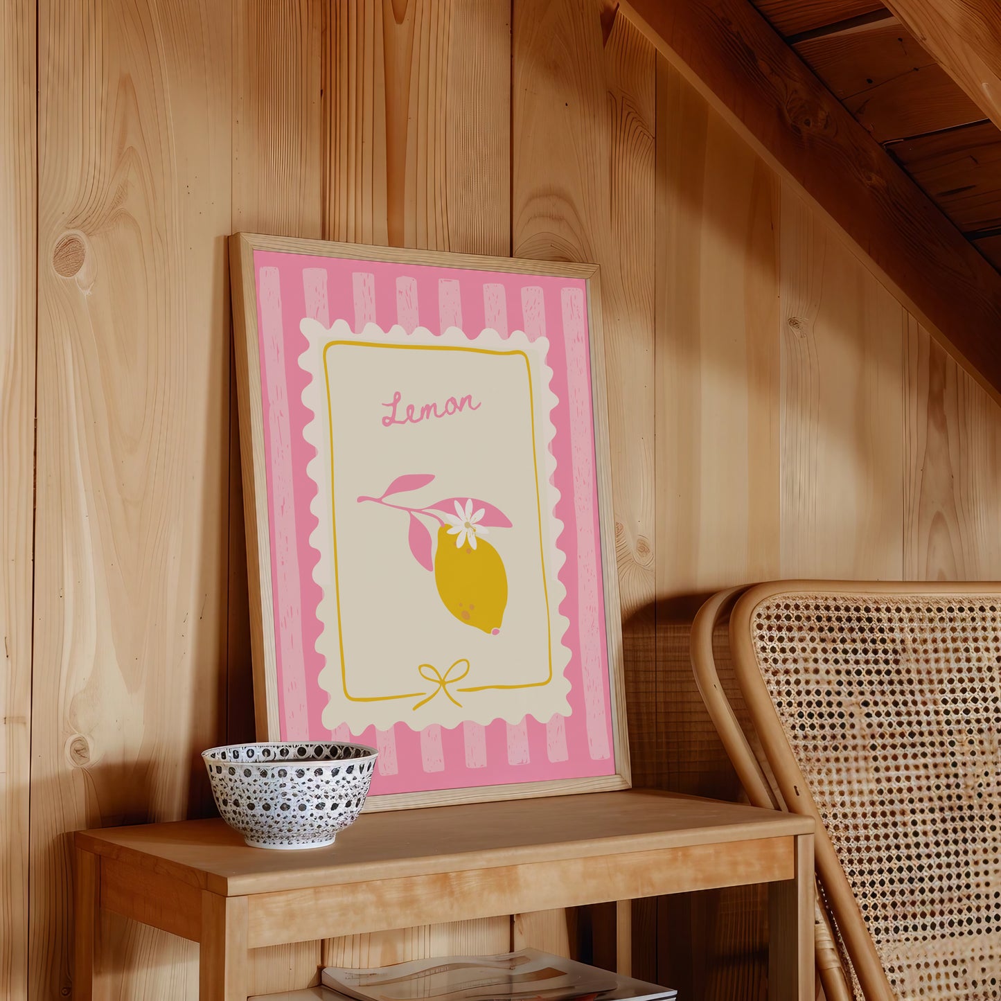 Lemon Illustration Art Print | Cute Italian-Inspired Wall Art