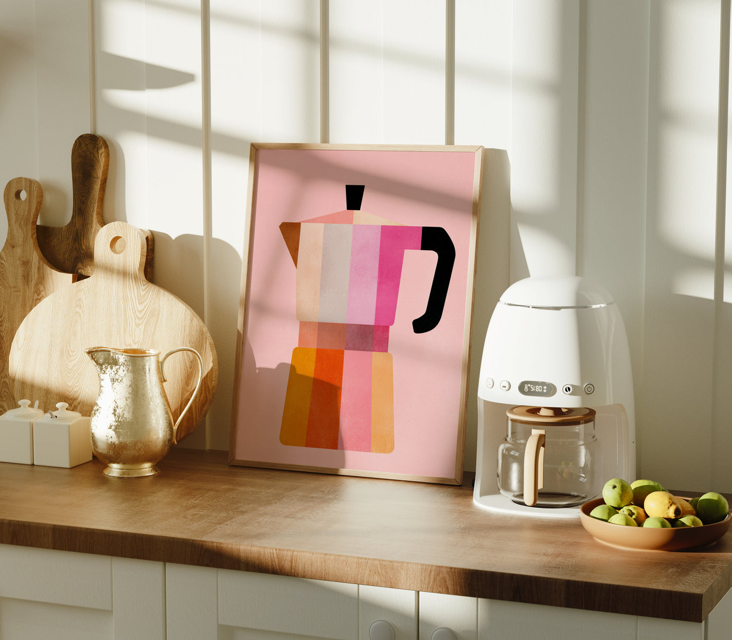 Italian Moka Pot Wall Art | Coffee Lover Print