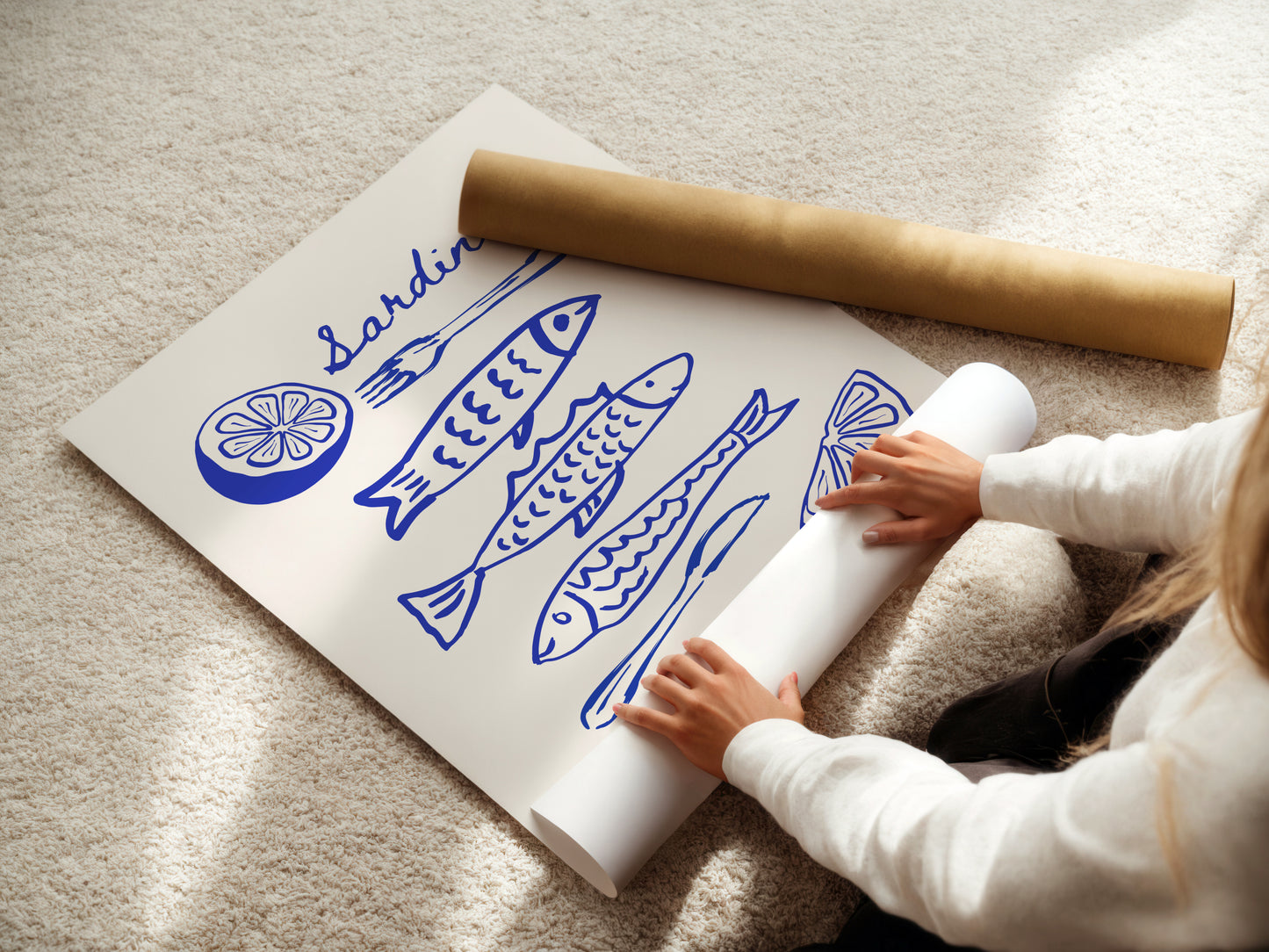 Sardines in Olive Oil | Mediterranean Kitchen Wall Art