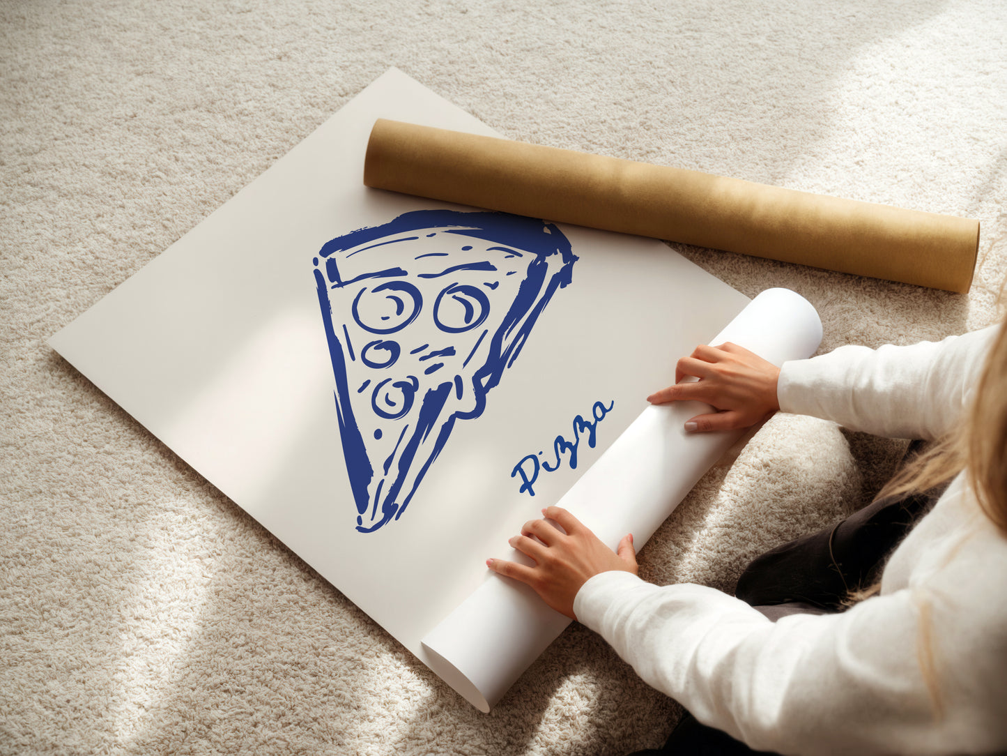 Pizza | Mediterranean Minimalist Art Print