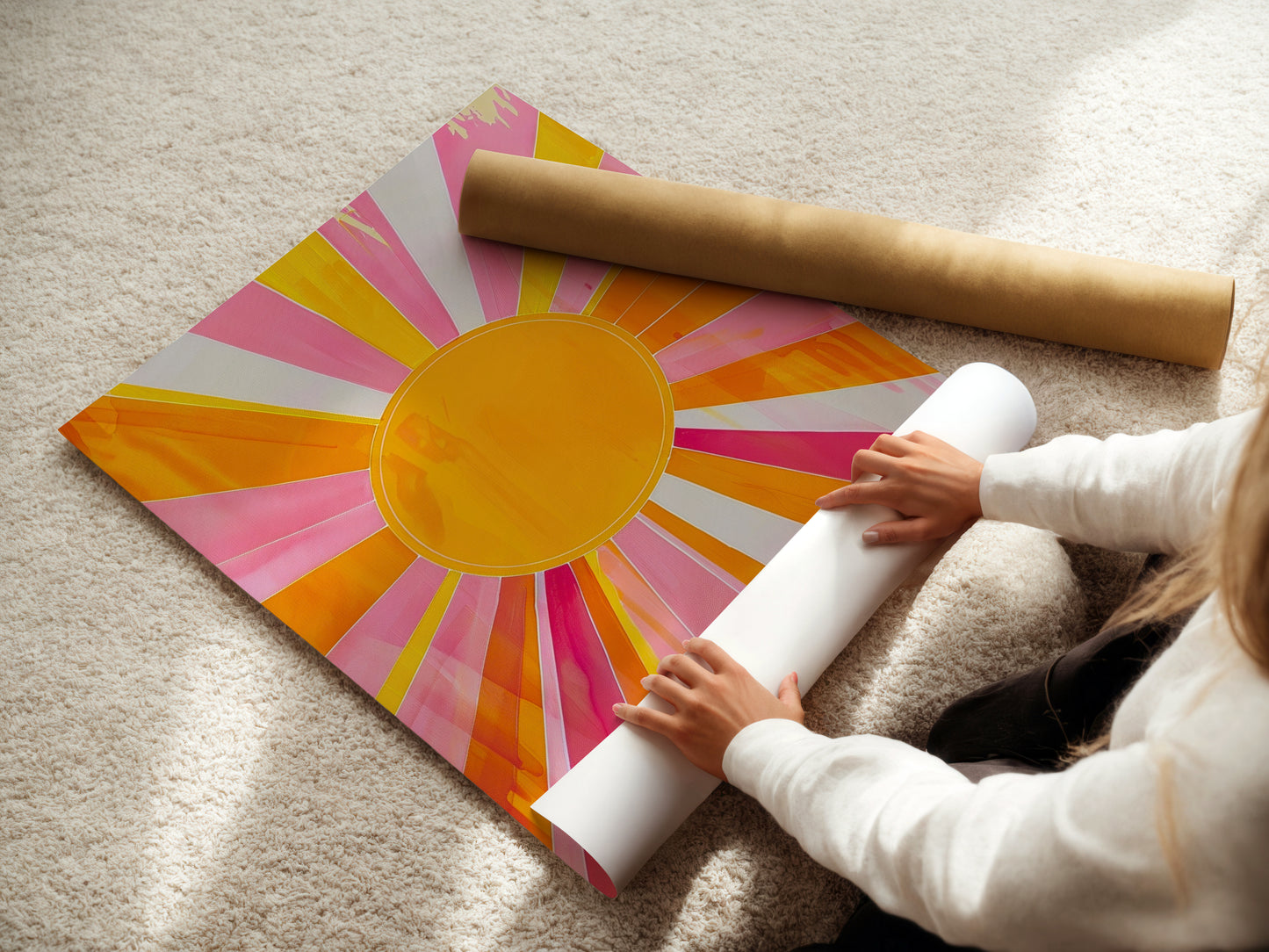 Retro Sunshine Wall Art | Vibrant Summer Print