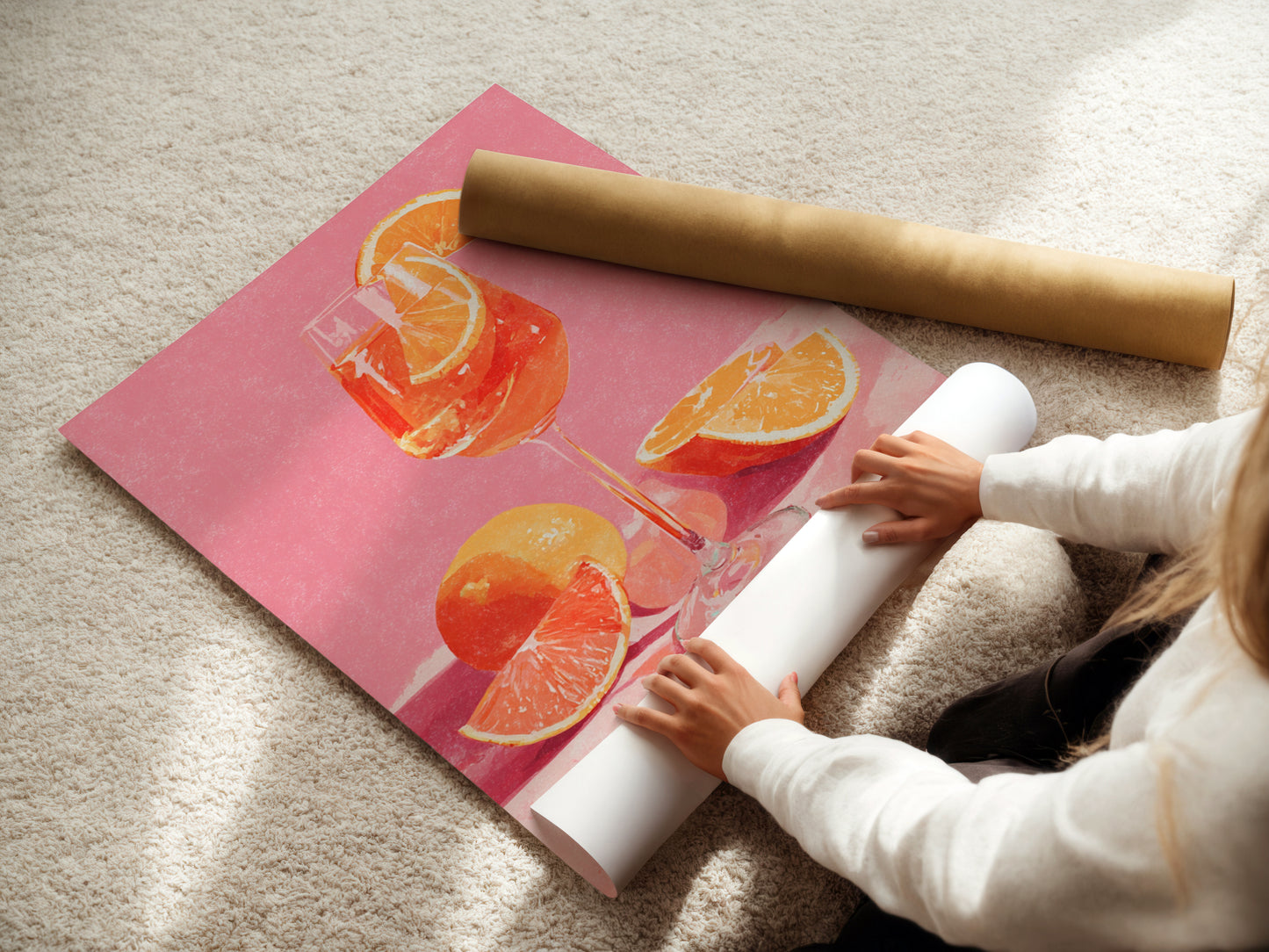 Aperol Spritz Wall Art Print | Italian Summer Cocktail