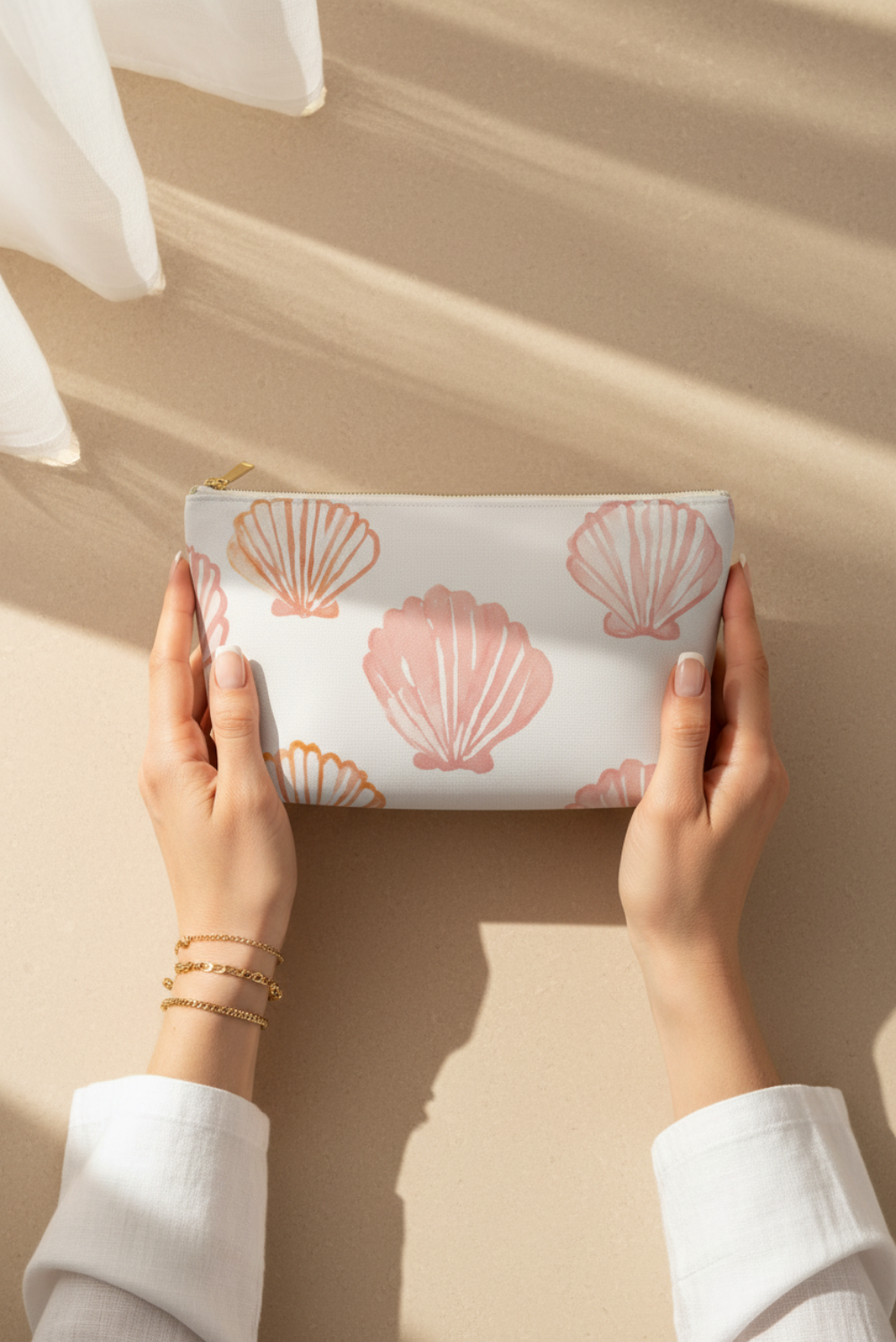Seashell Coastal Travel Pouch