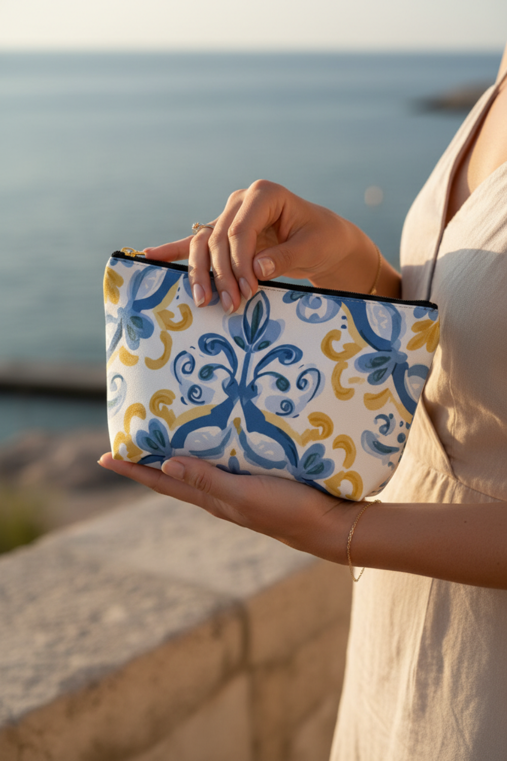 Italian Tile Travel Pouch