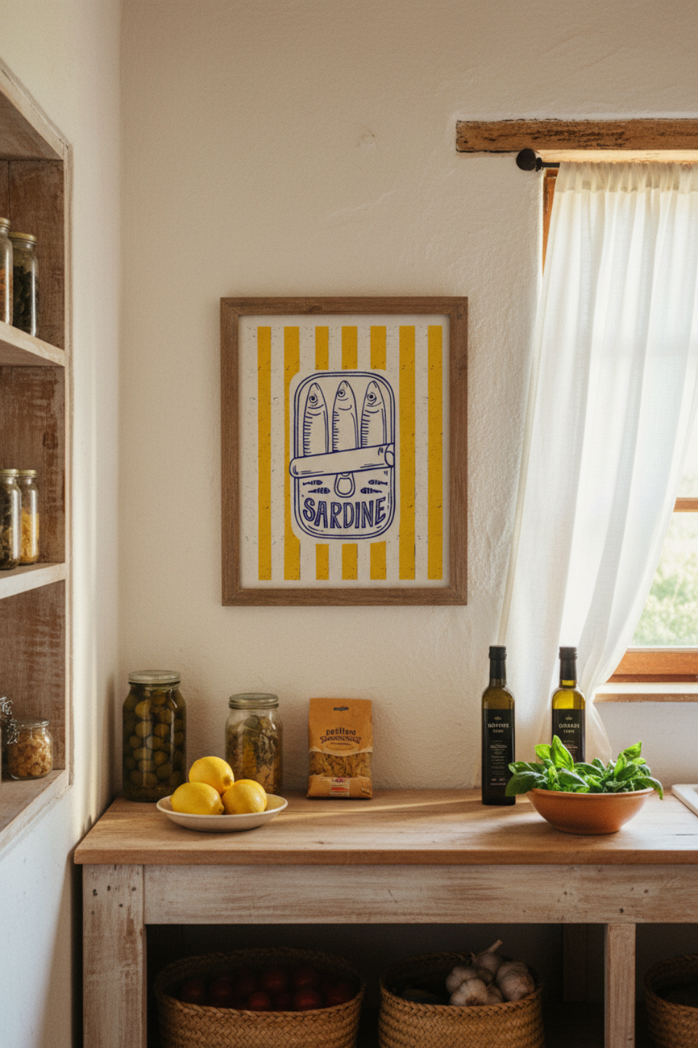 Sardine Tin Wall Art | Italian Coastal Kitchen Decor