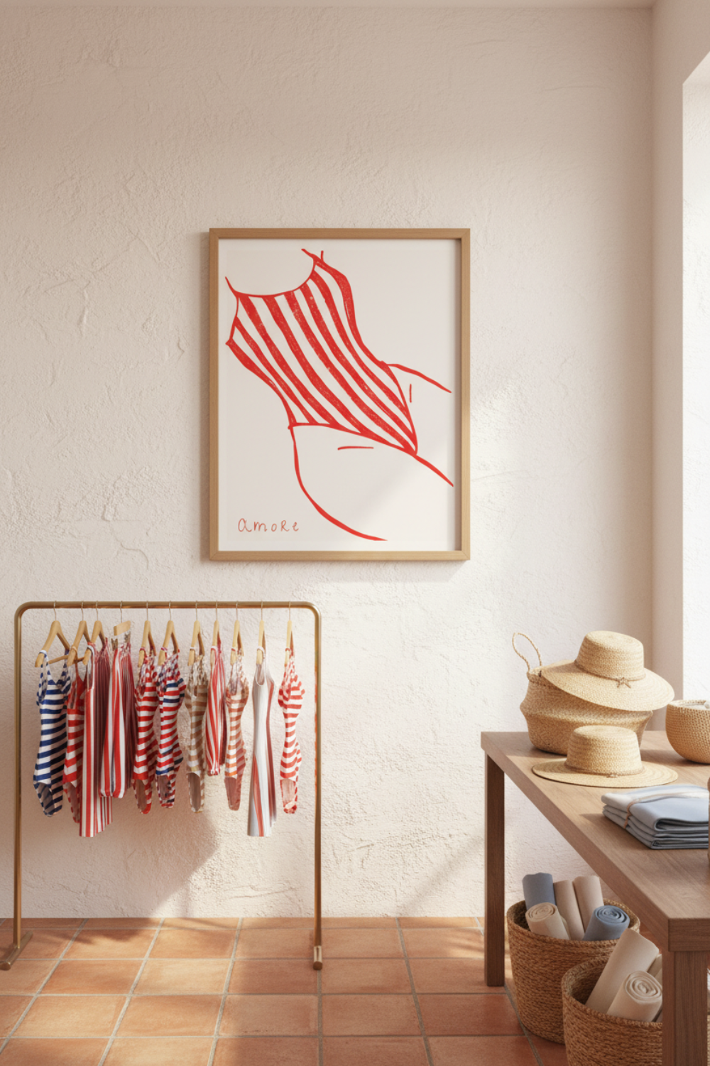 Amore | Italian Beach Day Art Print