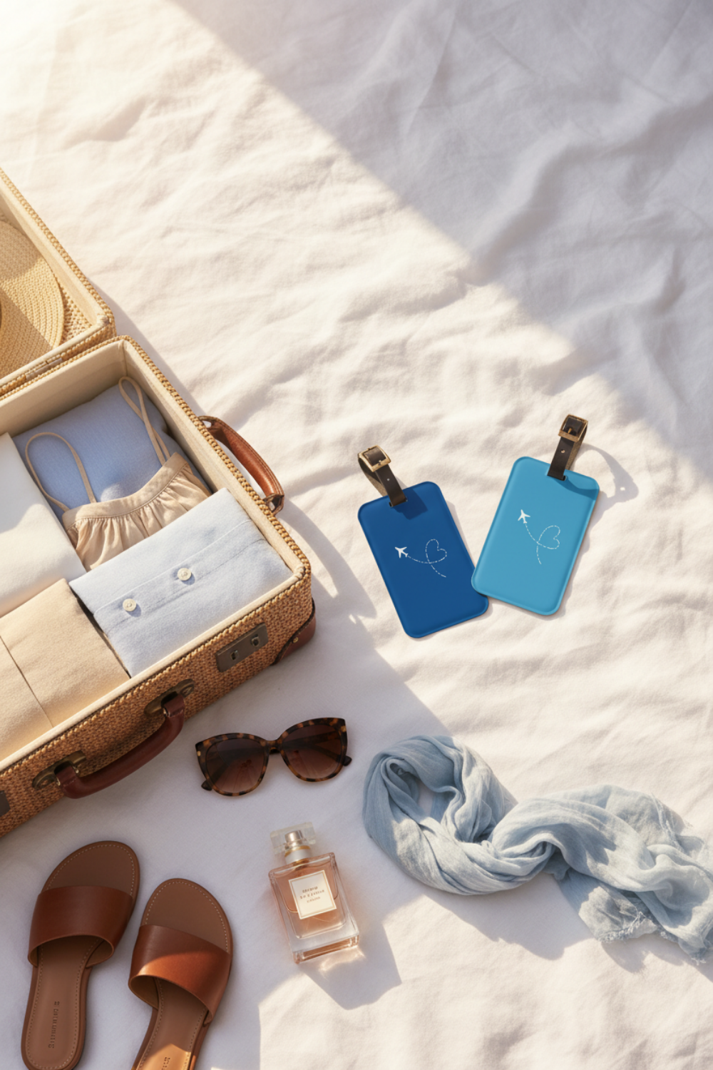 Airplane Luggage Tag Deep Blue