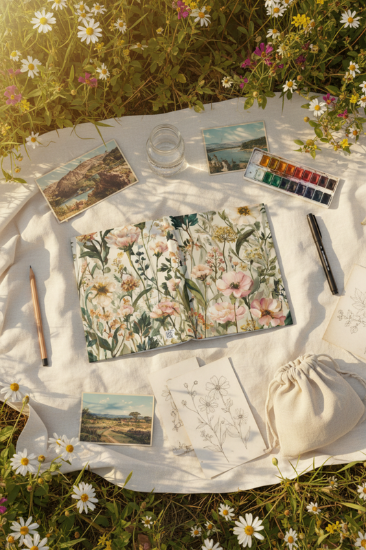 Vintage Floral Notebook | Botanical Art Journal