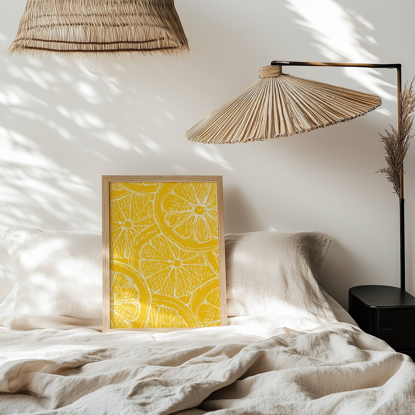 Lemon Slice Wall Art | Italian Fruit Pattern