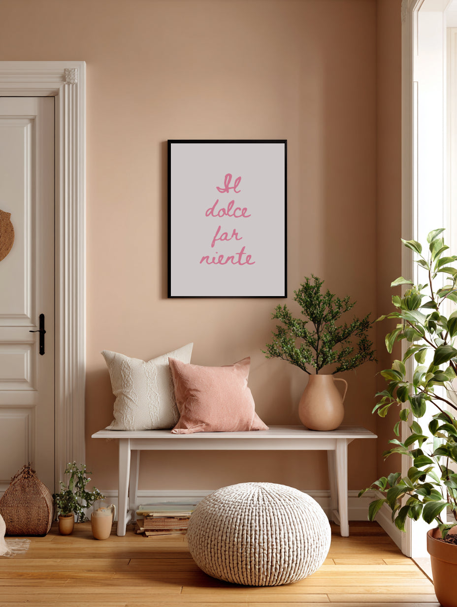 Il Dolce Far Niente Print | Italian Quote Wall Art